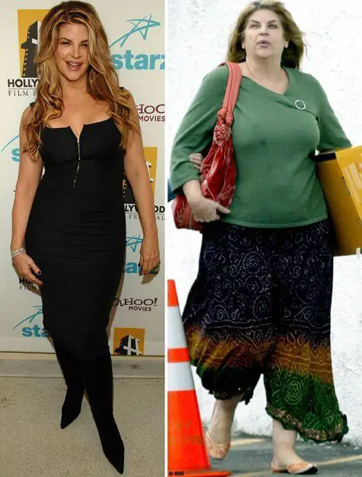 Kirstie Alley weight gain and weight loss