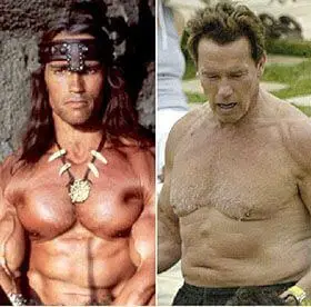 Arnold Schwarzenegger before and after