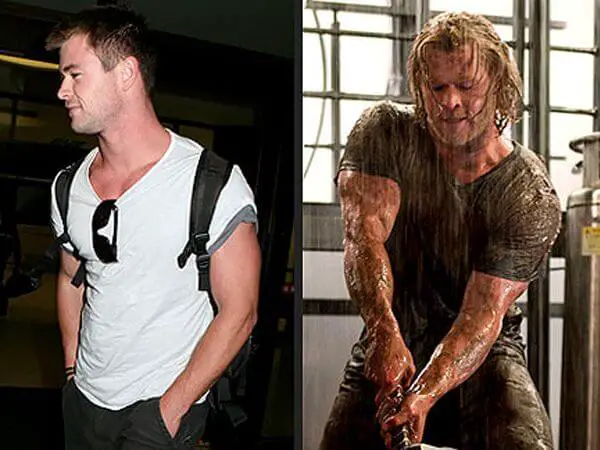 Chris Hemsworth before and after weight
