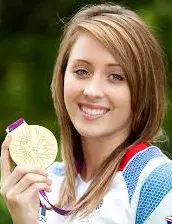 Jade Jones smiling with a gold medal