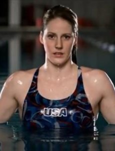 Amazing Missy Franklin photo in a pool with her USA swimming suit